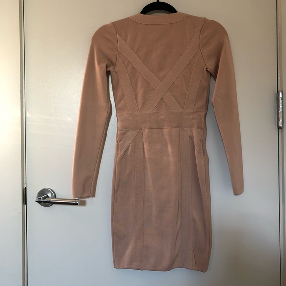 Guess Zip-Front Long Sleeve Bandage Dress - Picture 7 of 9